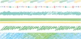 Small Crayon Core Washi Tapes | Multi Pack Washi Tapes | Geel Blauw Groen | Zes Washi Tapes | Meerdere Masking Tapes | Washi Tapes Set | Afplaktape | Decoratietape | Patronen | Vormen | Inpakken | Versieren | Bullet Journal | Plakboeken | Decoreren