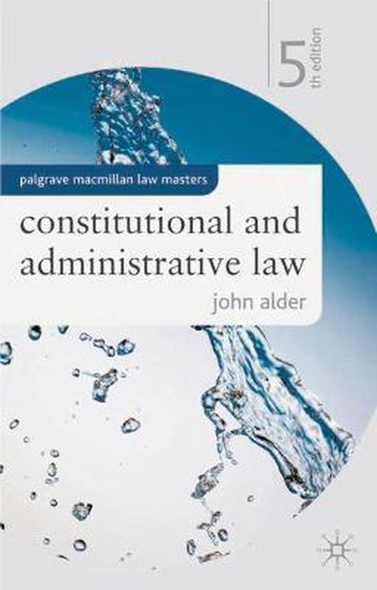Constitutional and Administrative Law 9781403933928 John Alder
