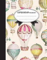 Composition Notebook, 8.5 x 11, 110 pages: Colorful Balloons