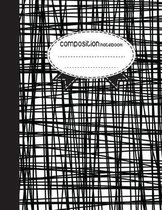Composition Notebook, 8.5 x 11, 110 pages: Black line