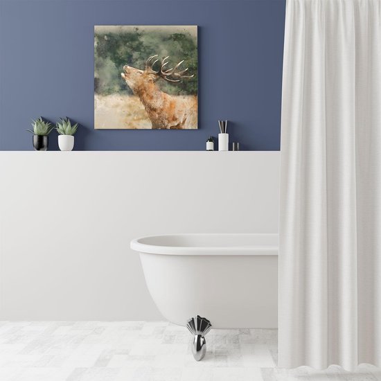 Artaza Peinture sur Toile Cerf Aquarelle - Abstrait - 50x50 - Photo sur Toile - Impression sur Toile