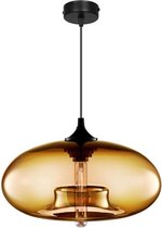 Design hanglamp met glazen kap
