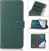 Voor OnePlus Nord 2 5G Litchi Textuur Horizontale Flip Leather Case met Houder & Kaartsleuven & Portemonnee (Groen)