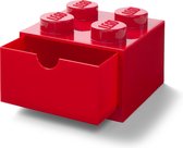 LEGO Iconic Bureaulade - Brick 4 - Stapelbaar - Rood - 2.9L - 15,8 x 15,8 x 11,3cm