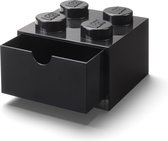 LEGO Iconic Bureaulade - Brick 4 - Stapelbaar - Zwart - 2.9L - 15,8 x 15,8 x 11,3cm