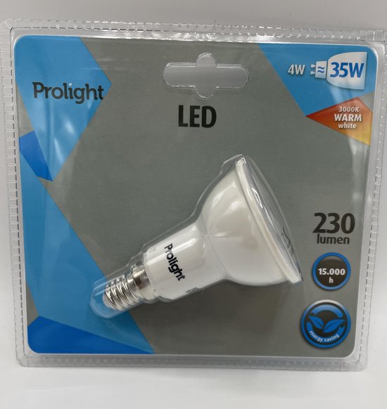 Aan boord Tot ziens Duwen Prolight LED spot lamp E14 (kleine fitting) - Warm wit spotlight 4watt  3000k A+ label | bol.com