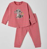 Woody pyjama meisjes - wasbeer - streep - 212-3-PZG-Z/923 - maat 86
