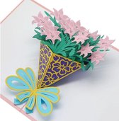 Verjaardagskaart - Wenskaart - 3D - Pop-up - Gevouwen Kaarten - Feestelijke kleurige wenskaarten - Cadeau - Inclusief envelop - Happy Birthday - Birthday Card - Greeting Card - Envelope inclu