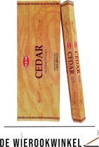 De Wierookwinkel – Doos - Wierook - Cedar - Cedarhout - Cedar Wierook - Wierookstokjes Cedar - (HEM) - Wierooksticks - Incense sticks - 6 Kokers - 120 Stokjes