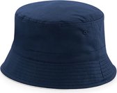Blauwe Witte Buket Hat, Omkeerbaar, Blauw, Wit