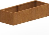 MySteel Cortenstaal plantenbak Texas xxl 1600x600 Inclusief Bodemplaat  - Hoogte: 800mm