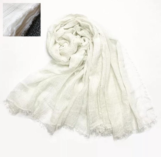 Grande écharpe ou tissu Wrap- Foulard de vacances blanc - Drap fin Wrap- Paréo  paréo... | bol.com