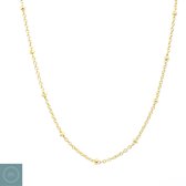 Pat's Jewels Gouden Ketting Dames - Gouden ketting 14 karaat - Bamboe ketting - 50 cm - 1.1 mm