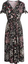 Cassis - Female - Halflange jurk met bloemenprint  - Zwart