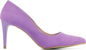 Giulia Dames Leren   Pumps / Stiletto - Naaldhak hoogte 9 cm - Giulia 8 sue - Lila - Maat 38