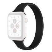 Silicagel Effen kleur krimpende geldvervangende horlogebanden uit één stuk, maat: S 126x14 mm voor Apple Watch Series 6 & SE & 5 & 4 44 mm / 3 & 2 & 1 42 mm (zwart)