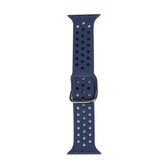 Siliconen vervangende horlogeband voor Apple Watch Series 6 & SE & 5 & 4 40 mm / 3 & 2 & 1 38 mm (donkerblauw)