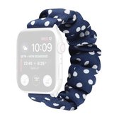 Dots haarring stoffen horlogebandje voor Apple Watch Series 6 & SE & 5 & 4 44 mm / 3 & 2 & 1 42 mm (koningsblauw)