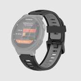 Voor Garmin Forerunner 735/235 tweekleurige siliconen vervangende horlogeband (zwart + grijs)