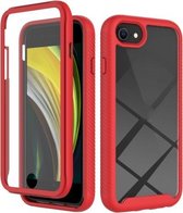 Starry Sky Solid Color-serie schokbestendige pc + TPU-hoes met PET-folie voor iPhone SE 2020/8/7 (rood)