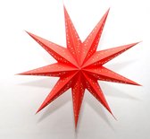 Kerstster nr. 59 - Rode ster "Star Garland"  - Papieren Kerststerren - Kerstdecoratie - Ø 60 cm - zonder verlichtingsset - Kerst
