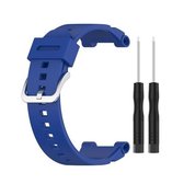 Voor Huawei Kids Watch 4X siliconen vervangende horlogeband met demontagegereedschap, één maat (blauw)