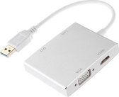 WS-03 4-in-1 USB 3.0 naar VGA + HDMI + DVI + RJ45 Netwerkkaart Ethernet-converter
