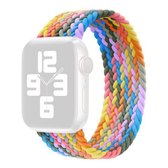 Metalen kop gevlochten nylon vervangende horlogebanden, maat: M 145 mm voor Apple Watch Series 6 & SE & 5 & 4 40 mm / 3 & 2 & 1 38 mm (hartslag paars)