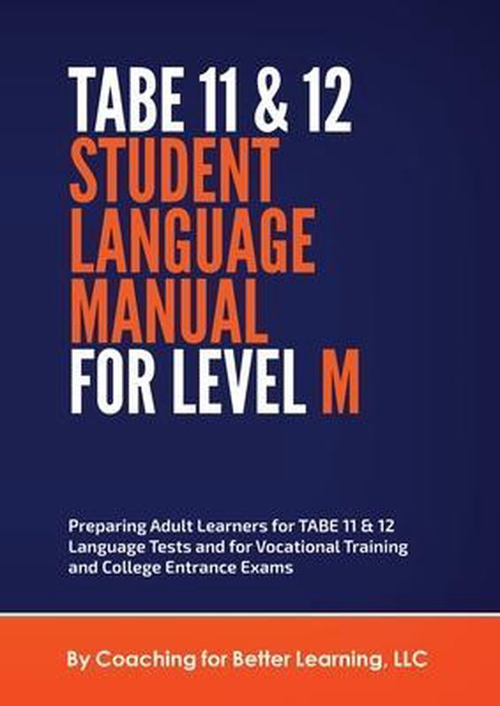 TABE 11 and 12 STUDENT LANGUAGE MANUAL FOR LEVEL M - cover