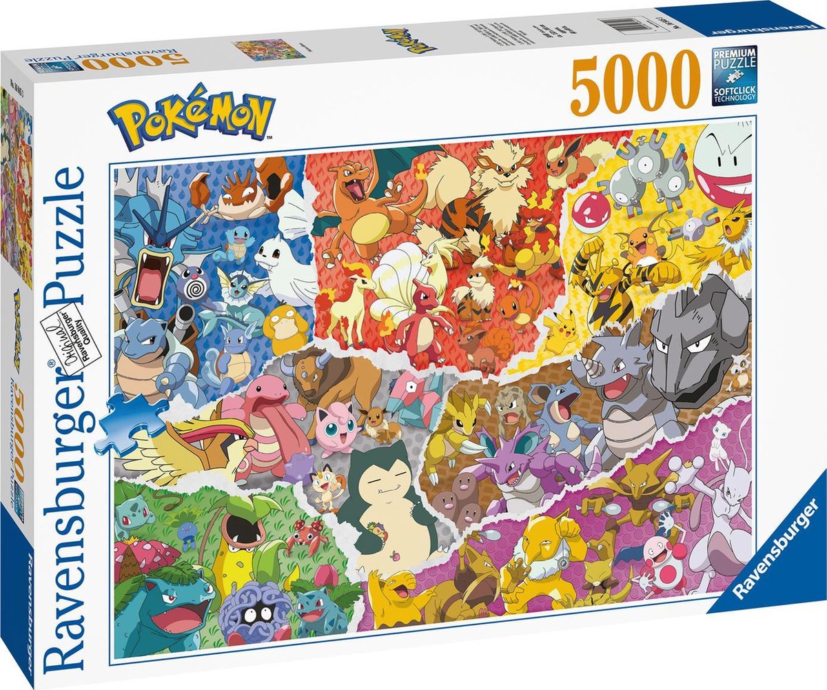 vloot Doe mijn best Aardbei Ravensburger puzzel Pokémon - Legpuzzel - 5000 stukjes | bol.com