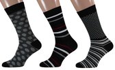 Apollo Bamboe sokken 3-paar -Cirkel -zwart  - 46