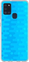 Smartphonebooster Telefoonhoesje - Back Cover - Geschikt Voor Samsung Galaxy A21s - Blue En Blue