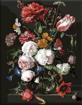 Schilderen Op Nummer Volwassenen - Do It Yourself Paintings - Stralende Bloemen - Bloemen - Bloemen in Vaas - Kleurrijk - 40x50 cm - Canvas