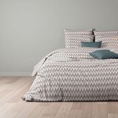 Mistral Home - Dekbedovertrek - 100% katoen flanel - 260x240 cm - 2 kussenslopen - Aman - Zwart wit