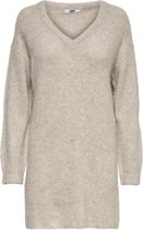 Jacqueline de Yong Jurk Jdyphilina L/s V-neck Dress Knt 15238257 Chateau Gray/melange Dames Maat - 44