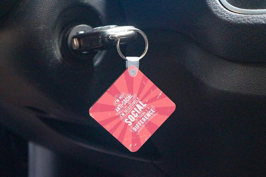 Porte-clés - Vintage - Design - Texte - Plastique