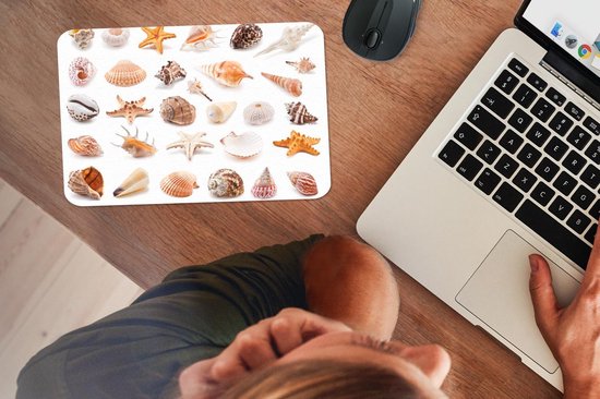Tapis de souris 27x18 cm - Tapis de souris Coquillages - Plage - Collage - Tapis de souris