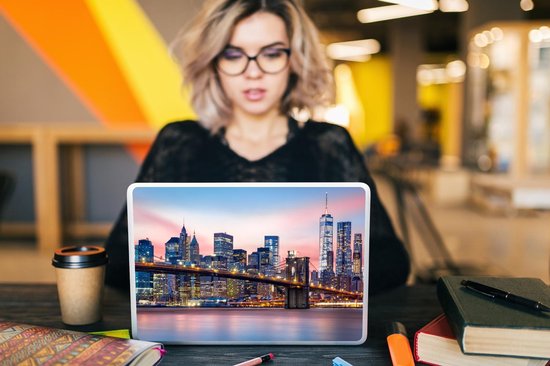 Sticker ordinateur portable - 12,3 pouces - New York - Pont de Brooklyn - Siècle des Lumières