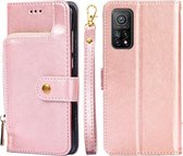 Ritstas PU + TPU Horizontale Flip Leren Case met Houder & Kaartsleuf & Portemonnee & Lanyard Voor Xiaomi Redmi K30S (Rose Gold)