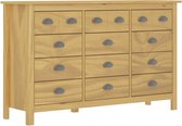 Dressoir 130x37x80 cm massief grenenhout