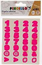 Pincello Cijferstickers Papier Roze 280 Stickers