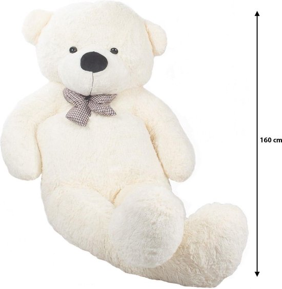 negeren Voorbijgaand interval Grote knuffelbeer 160cm Wit teddybeer knuffel | bol.com