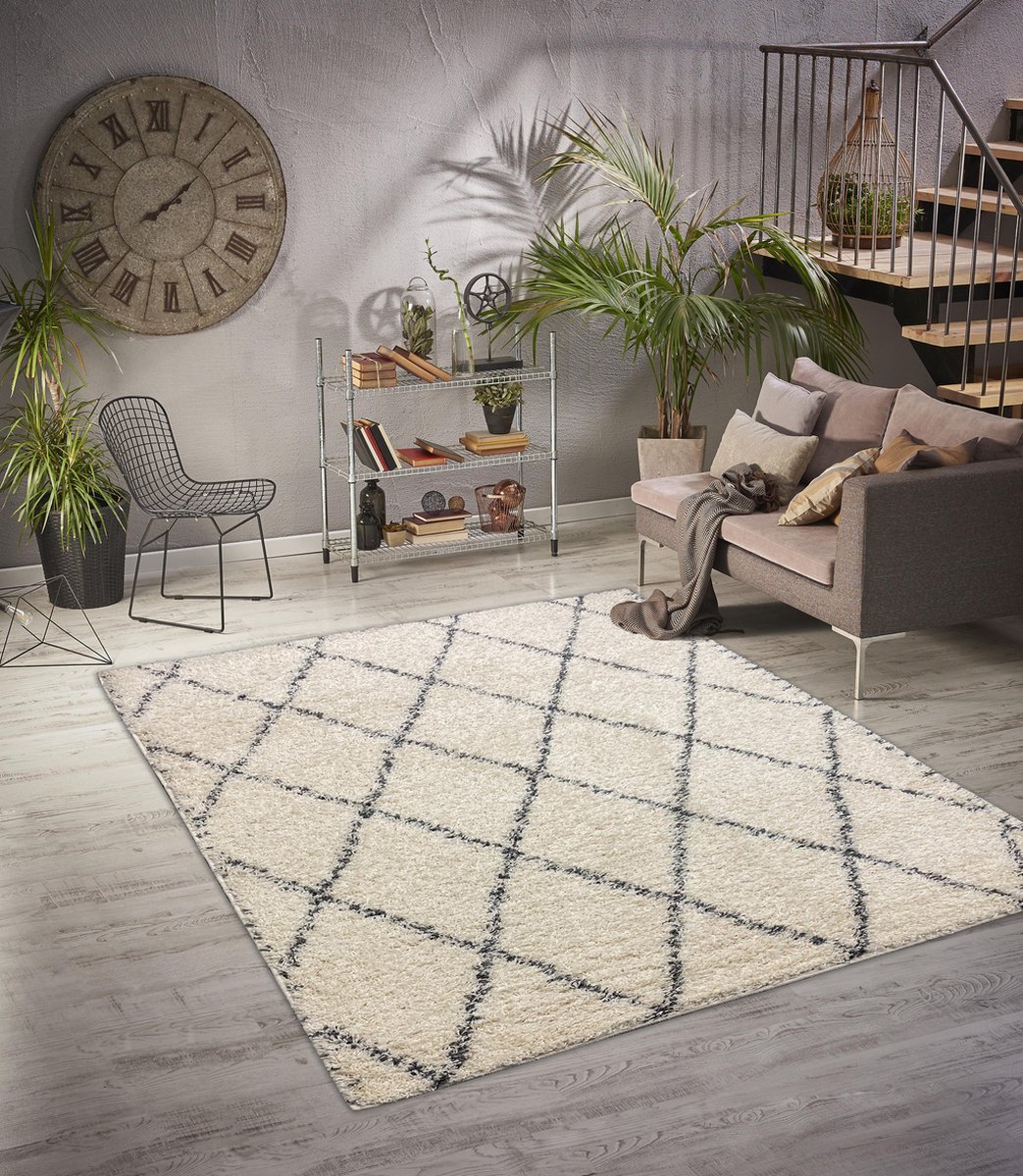 Aledin Carpets Doma - Vloerkleed 160x230 cm - Hoogpolig - Tapijten woonkamer