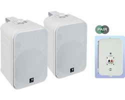 E-Audio B419 6.5" 2-weg luidsprekers met ophangbeugel 200W 8 Ohm - Set van 2 - Wit