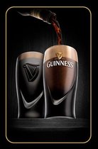 Cafe Pub Wand Bord - Guinness Dark Glasses