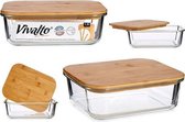 Lunchbox Bamboe Transparant (16,7 x 7,3 x 22,3 cm)