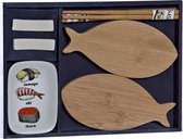 Sushi-set DKD Home Decor Bamboe Porselein (9 pcs)