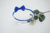 Haarband Nylon met baby strik - Kleur Royal Blue - Konings blauw - Haarstrik - Bows and Flowers