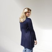 MOOI! Company - Dames vest SAAR - Half lang los vallend - Viscose Fijn gebreid - Kleur  Navy - L