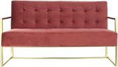 Sofa DKD Home Decor Rood Polyester Metaal Glam (128 x 70 x 76 cm)